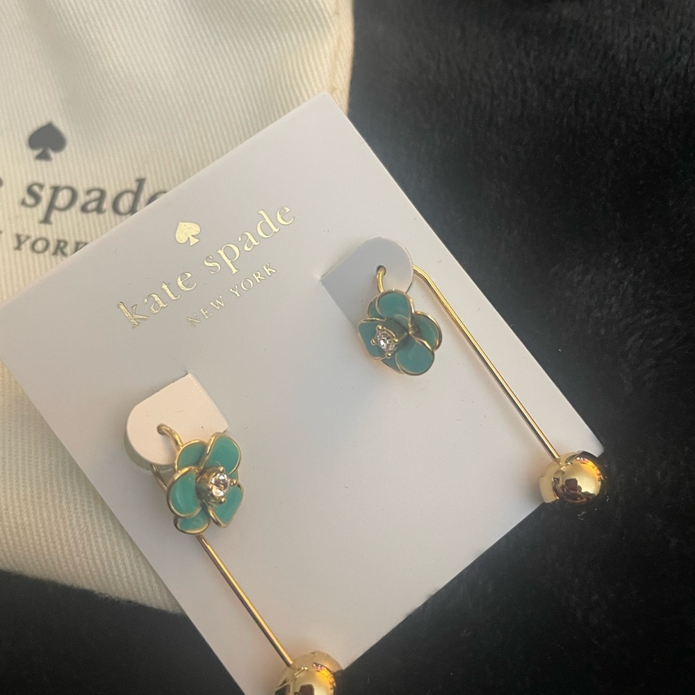 🌸Kate Spade Turquoise Flower Earrings - Picture 2 of 4
